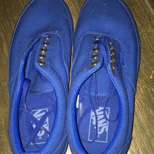 Blue LowTop Vans With Gold EyeCaps Never Worn